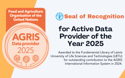 Recognition for the LBTU Fundamental Library's Contribution to Data Submission in the UN FAO International Information System AGRIS - "Seal of Recognition for Active Data Provider of the Year 2025" 