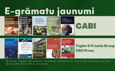 E-grāmatu jaunumi no CABI un  Taylor & Francis Group CRC Press 