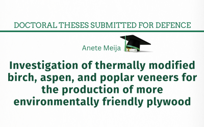 Doctoral Theses Submitted for Defense at Latvia University of Life Sciences and Technologies. Meija A. (2026). Investigation of thermally modified birch, aspen, and poplar veneers for the production of more environmentally friendly plywood. Ph.D. Thesis. Jelgava. 115 p.