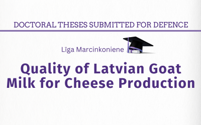 Līga Marcinkoniene. Quality Of Latvian Goat Milk For Cheese Production